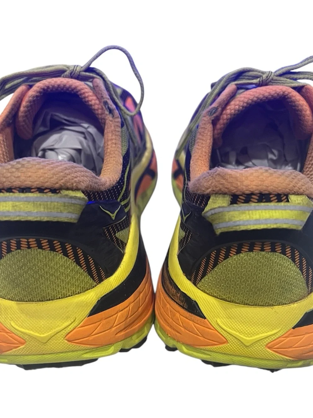 HOKA Mafate Speed 2 trail running shoes in the Electric Tangerine Citrus 11.5